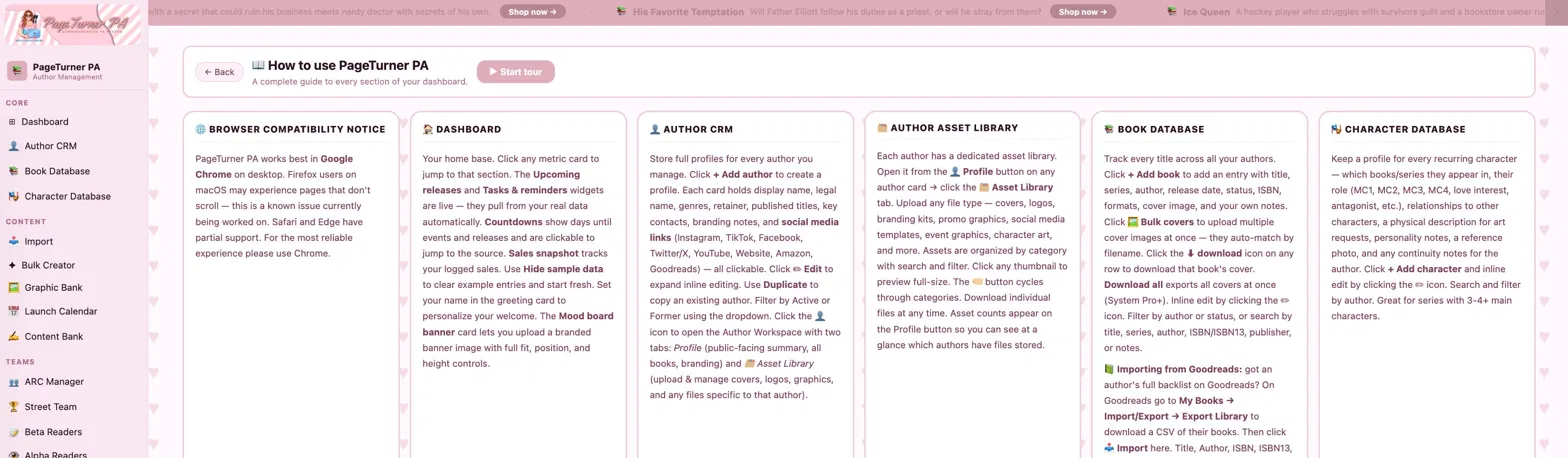 PageTurner PA how to use guide